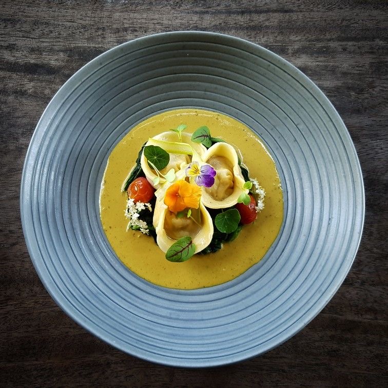 Raviole aux champignons